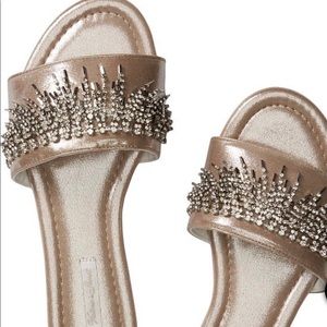 Victoria’s Secret Fringe Rhinestone Slides “L”